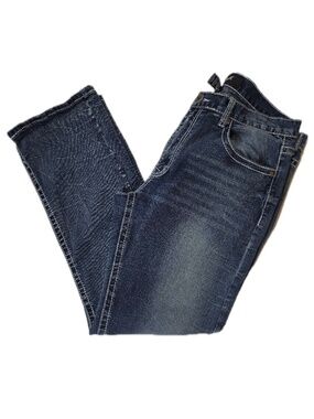 True Luck Jeans Mens 36x32 Blue Bootcut Medium Wash Stretch Denim Pockets